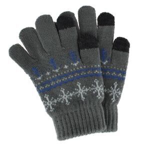 Grand Sierra Girl's One Size Snowflake Pattern Touchscreen Gloves